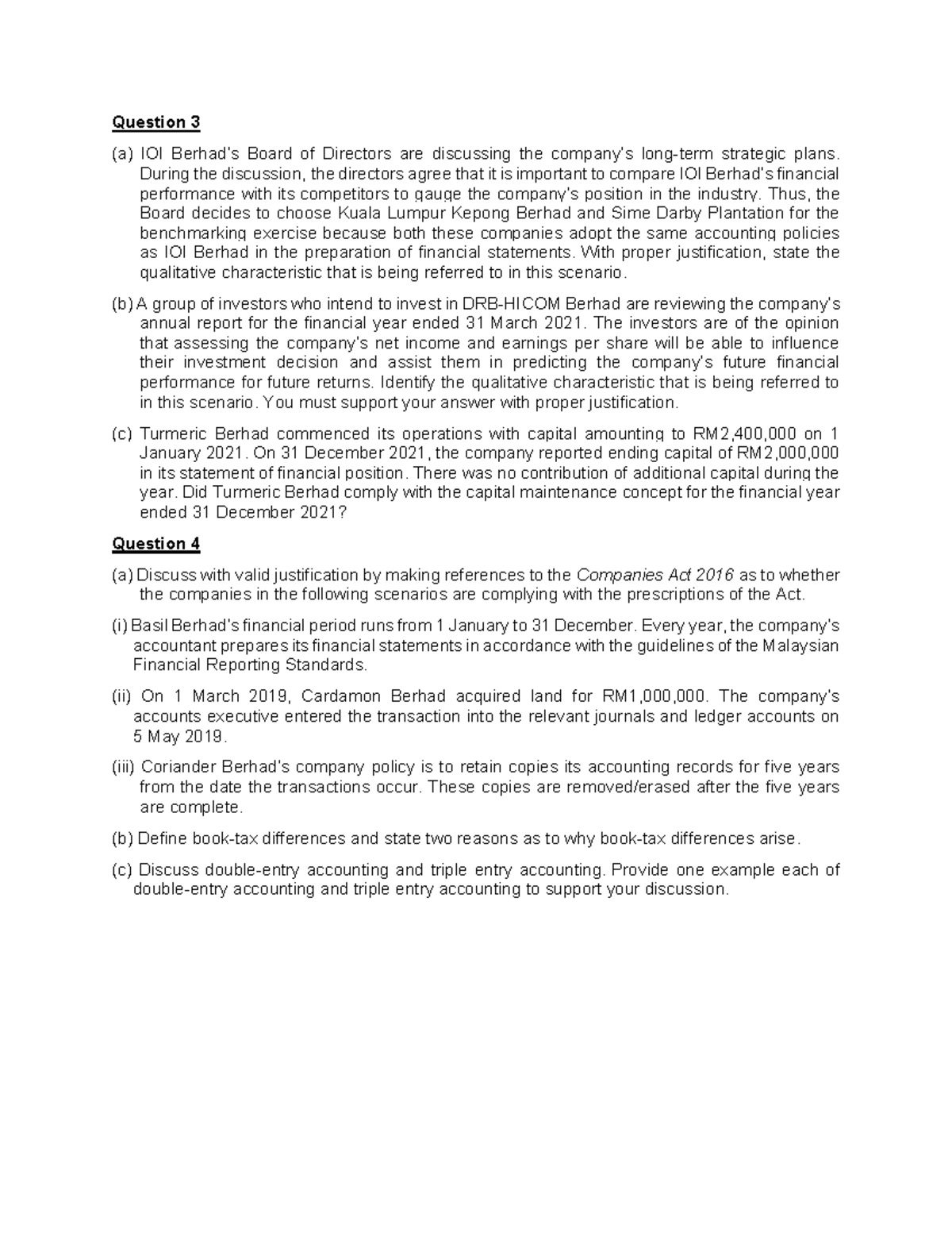 Revision Q - Final Exam on Financial Reporting Standards - Studocu