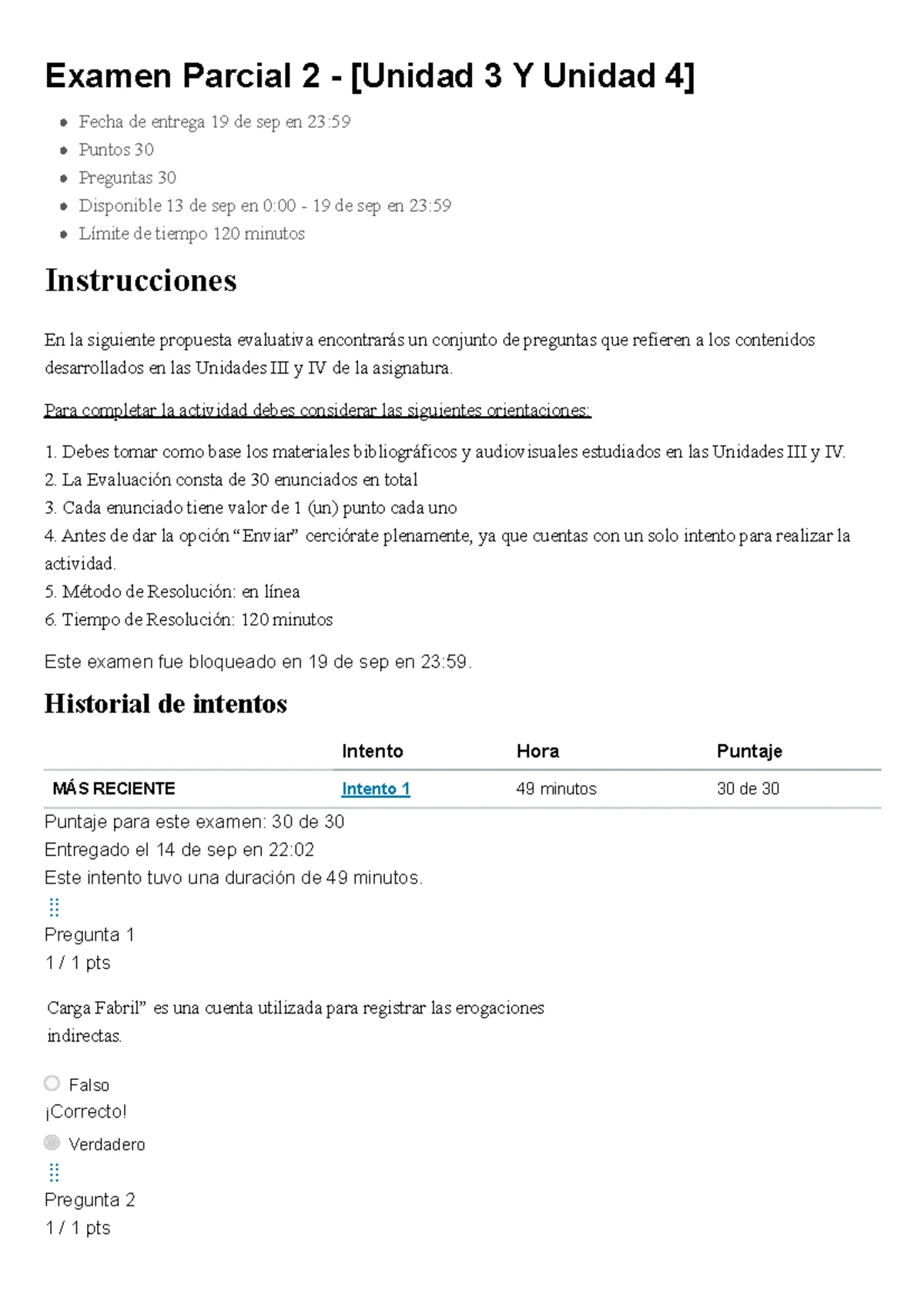 Examen Parcial 1 - [Unidad 1 Y Unidad 2] Mercado DE Valores - Examen ...