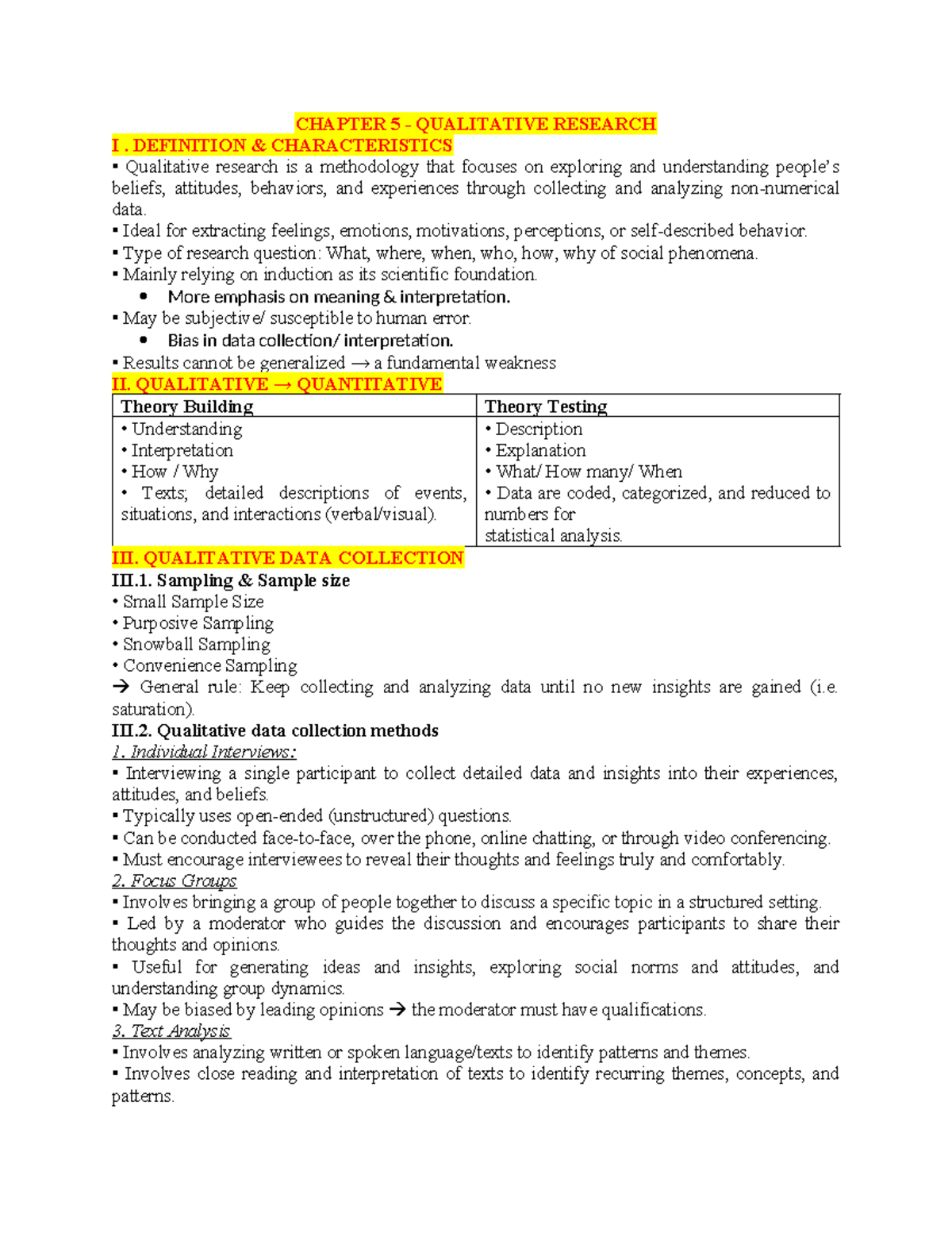 CHAPTER 5 - PPNC - Qualitative Research: Definitions & Methods - Studocu