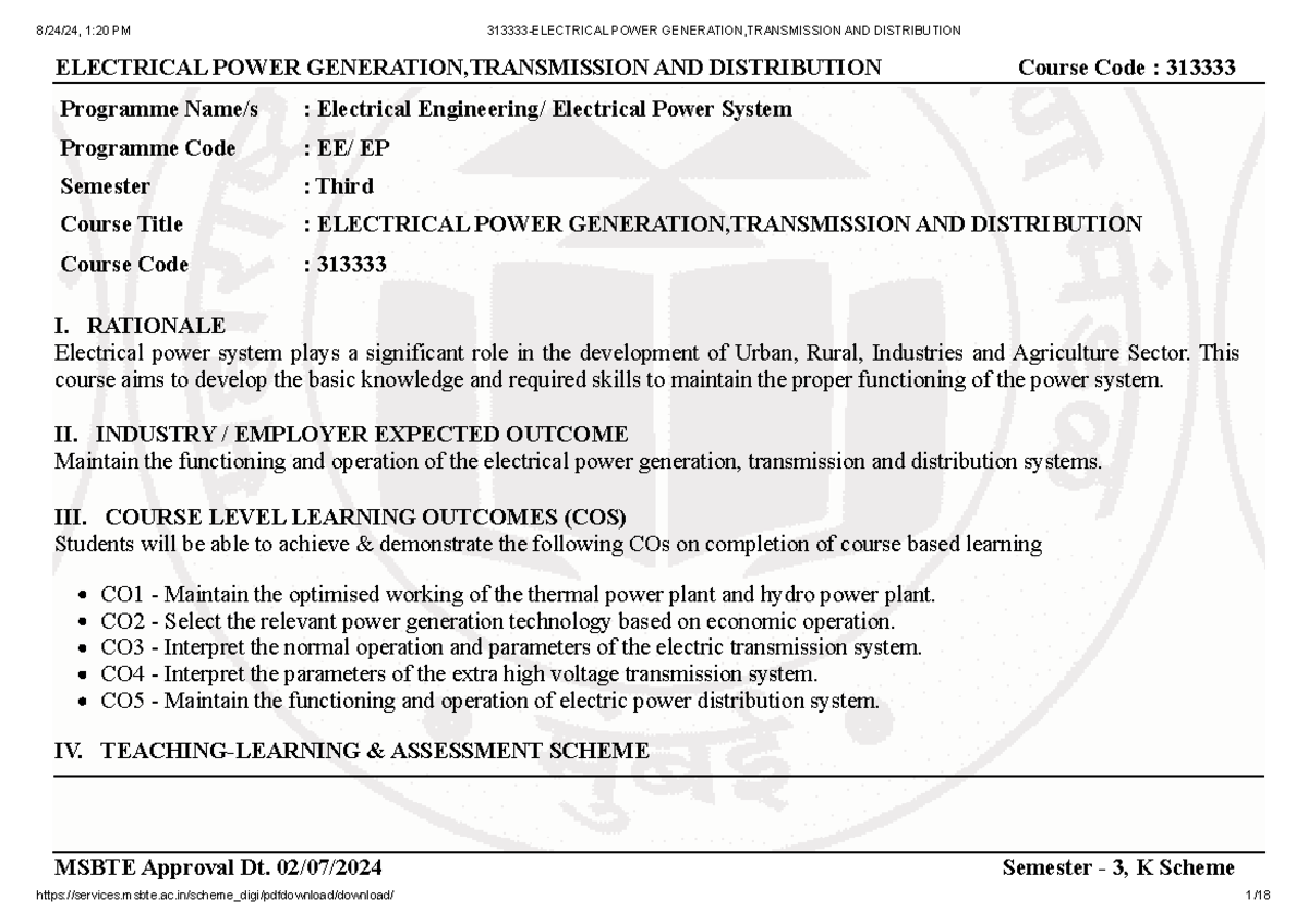 313333 - Comprehensive Study on Electrical Power Generation ...