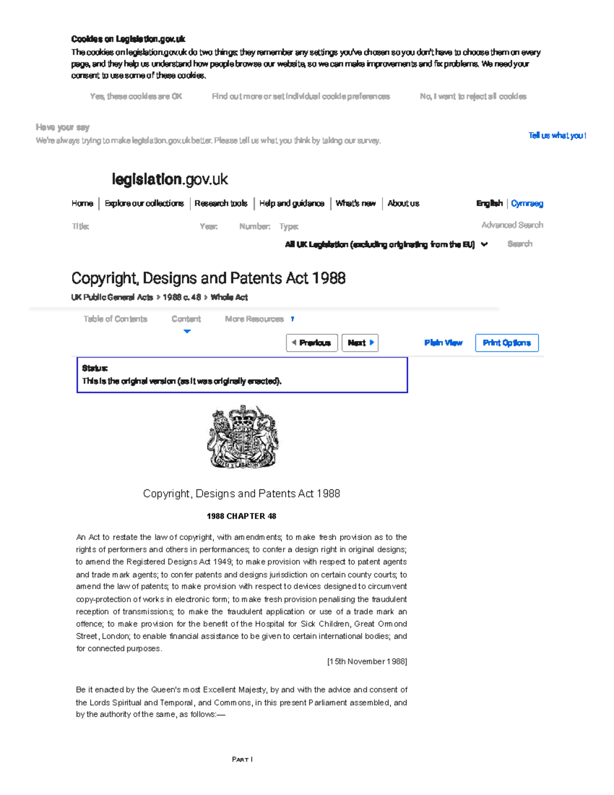 UK Copyright, Designs and Patents Act 1988: Comprehensive Overview ...