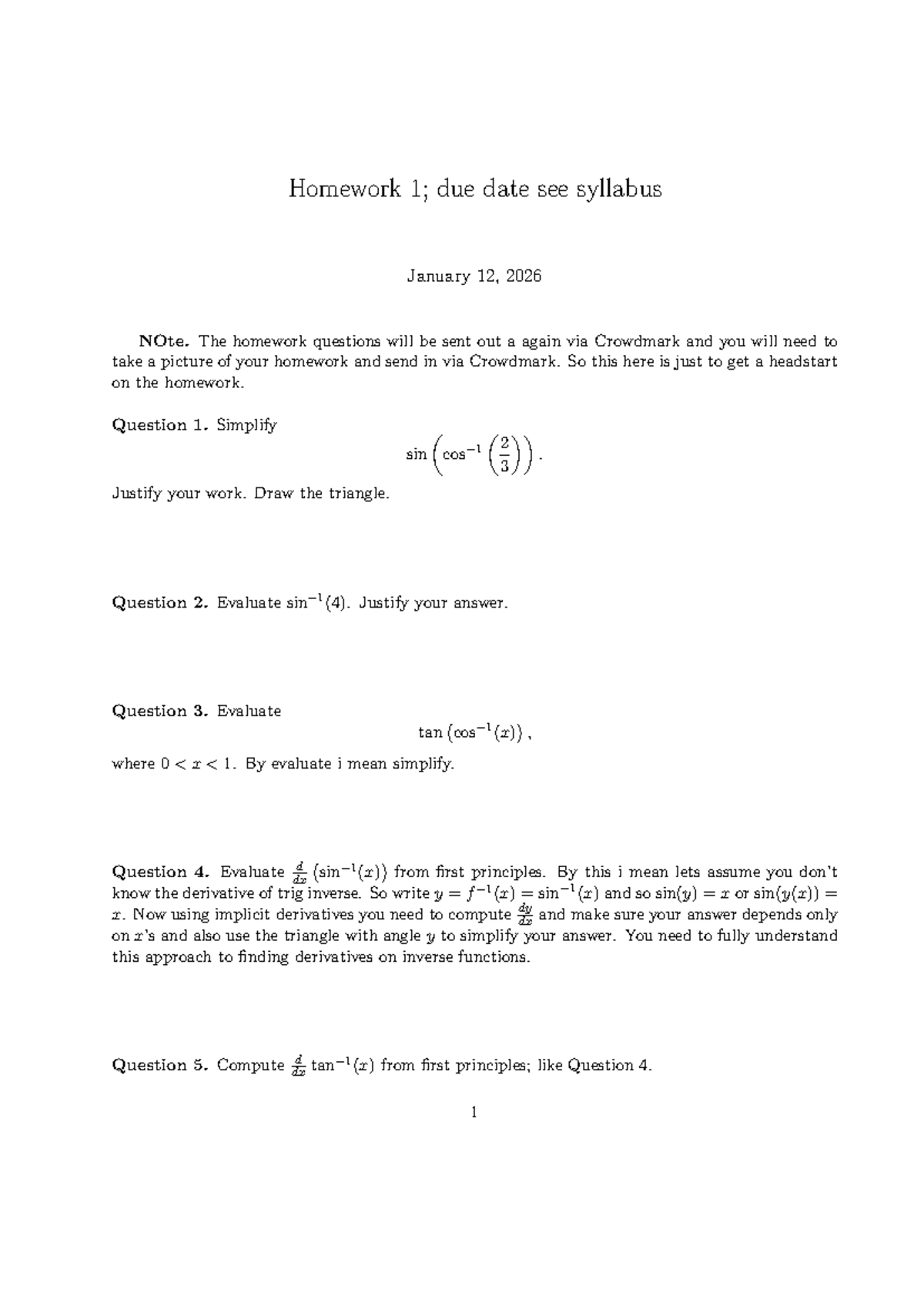 Homework 1 - Math 1700 Winter 2026: Key Questions & Concepts - Studocu