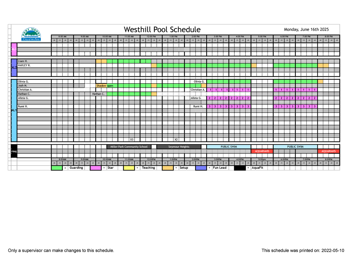 Westhill Pool Schedule 2025: Weekly Activities & Events - Studocu
