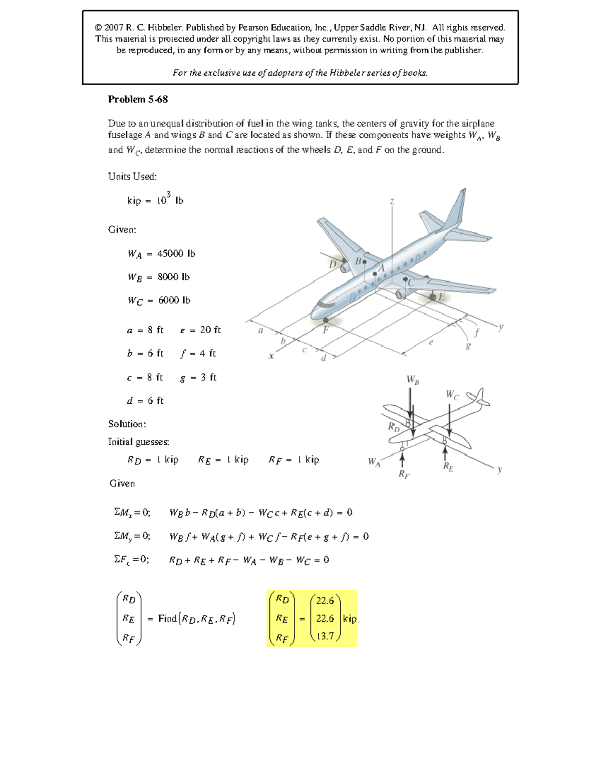 Assignment 3 Solutions: Analysis of Forces in Structures (ENGR 200 ...
