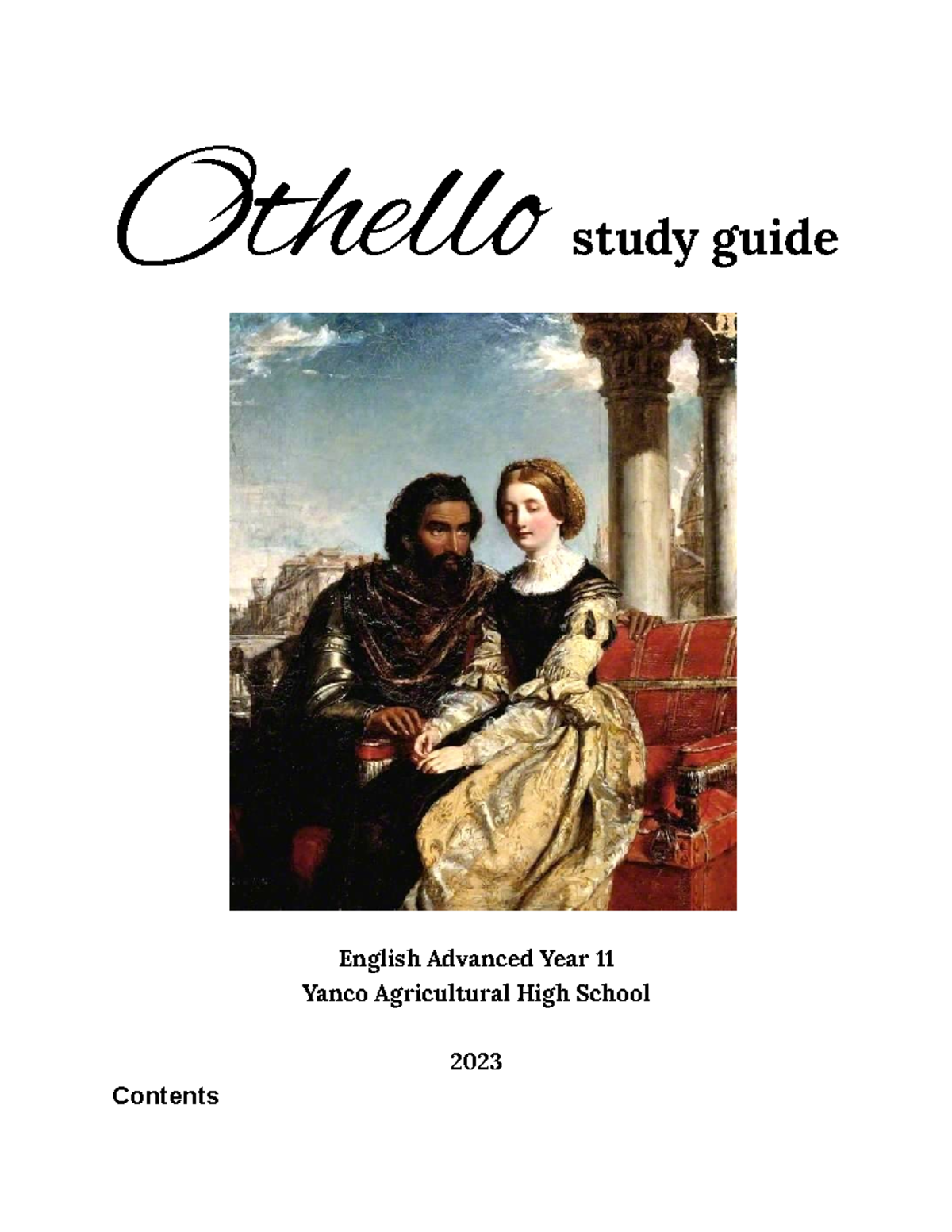 Othello Study Guide: Act Summaries, Character Profiles & Themes - ENG11 ...