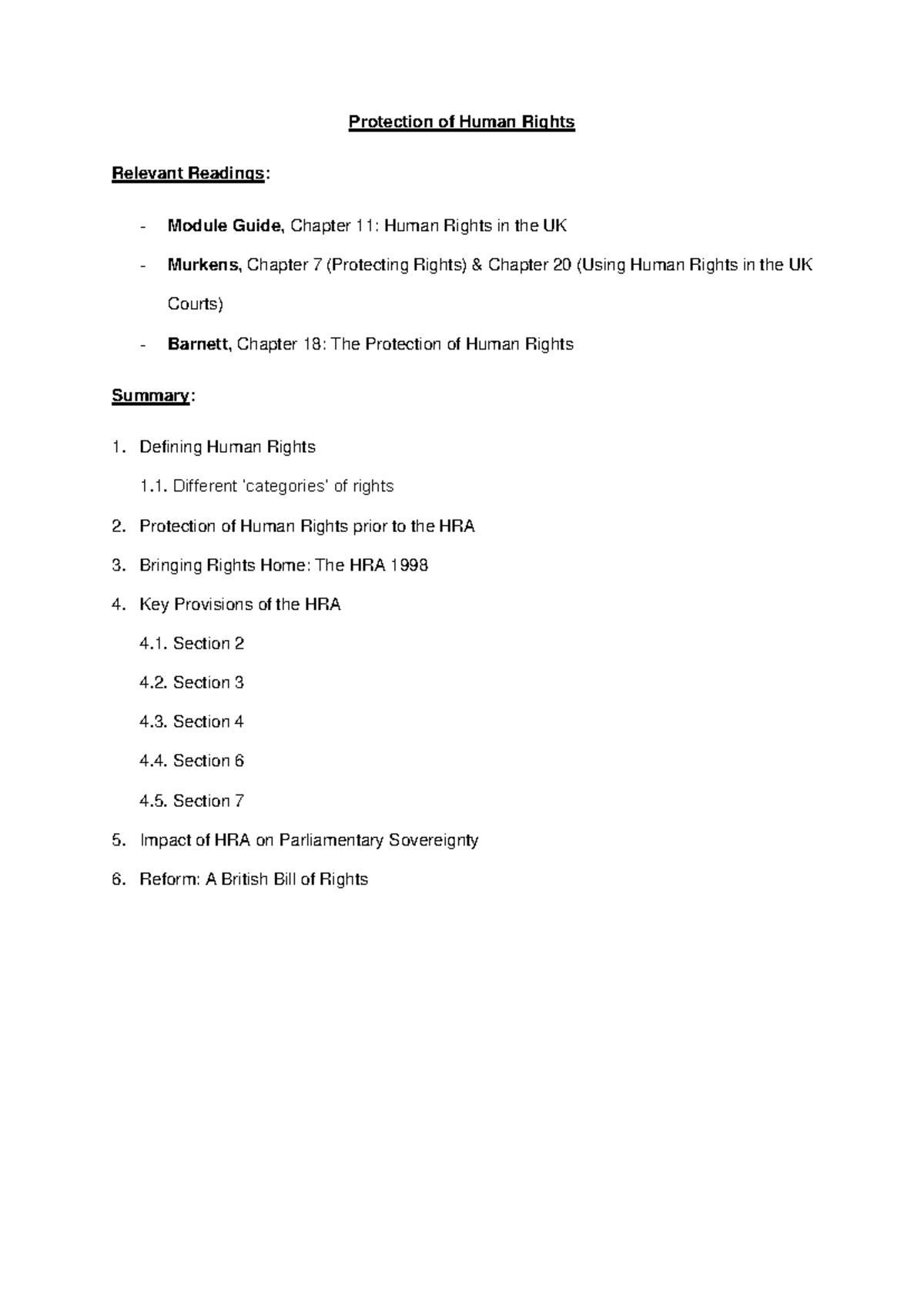 7. HRA - ERTYUIOP - Protection of Human Rights Relevant Readings ...