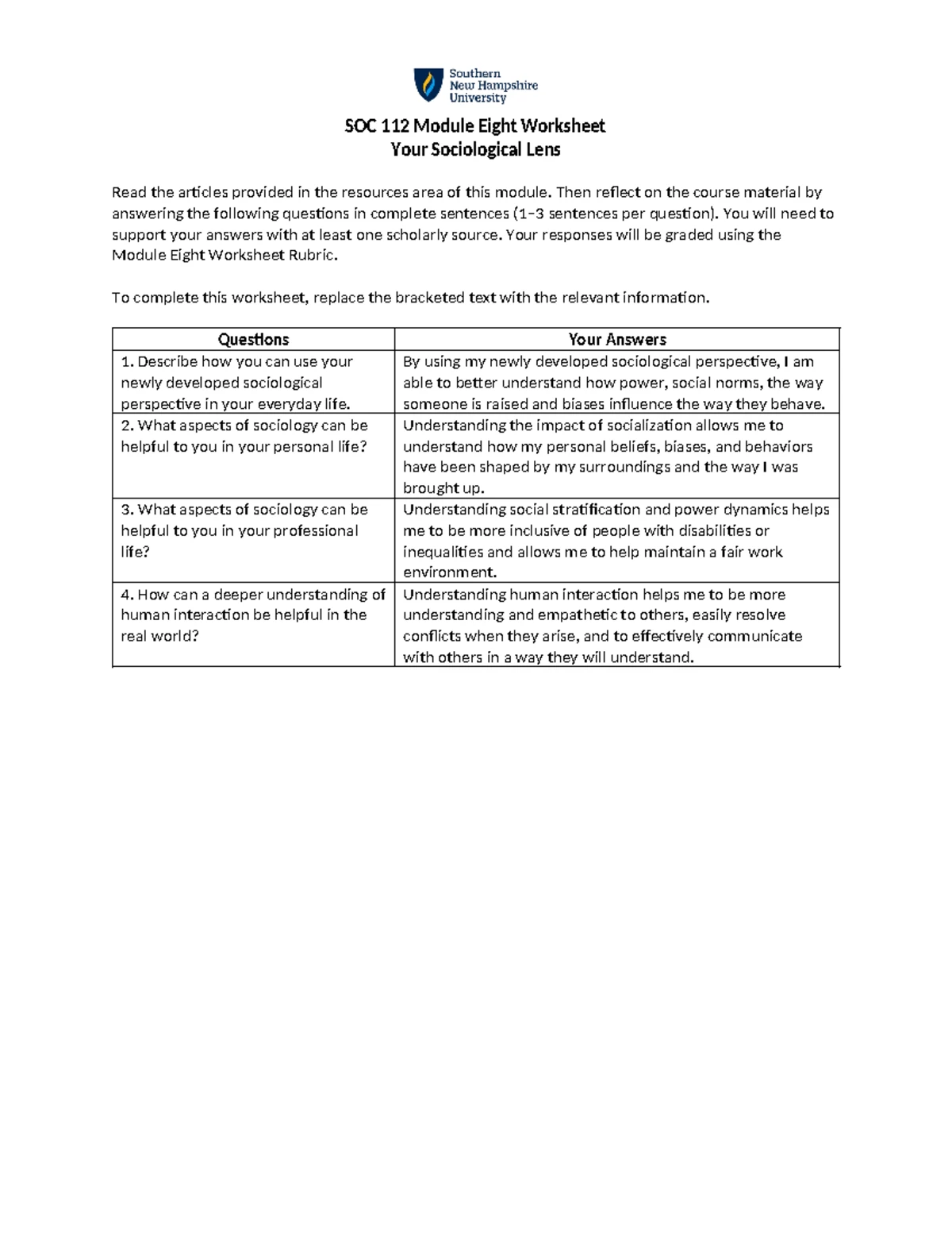 SOC112 Module 4 Worksheet on Wealth Inequality in America - Studocu