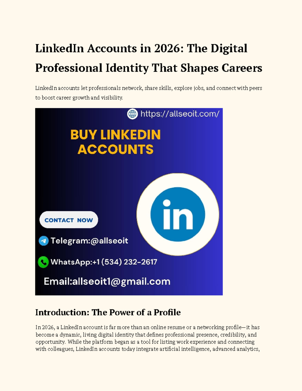 LinkedIn Accounts in 2026: The Evolution of Digital Professional ...