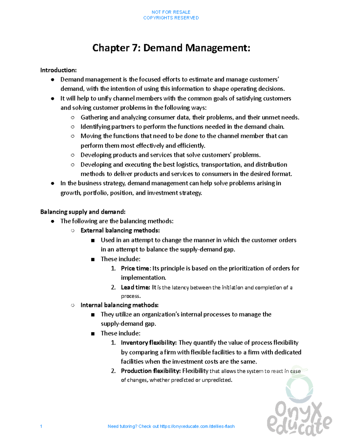Chapter 7 and 8 Notes - 50407 - SUN - Studocu