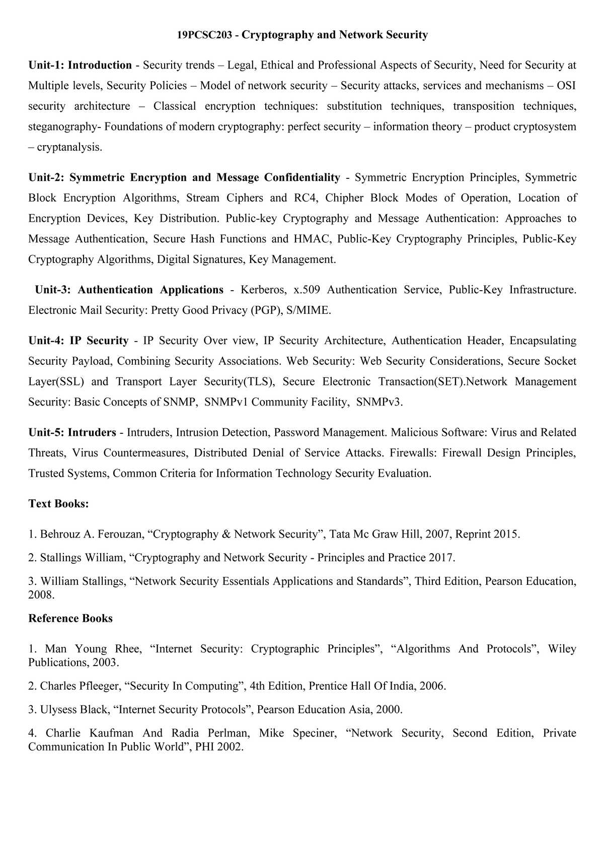 MSc CS - I - 19PCSC203 - Lecture Notes on Cryptography & Network ...