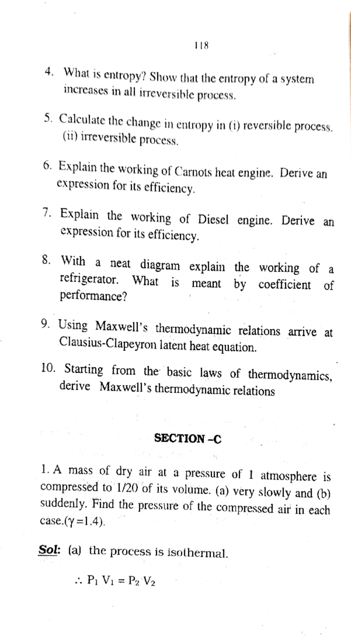 Thermodynamics Numerical Problems (Course Code: THD101) - Studocu