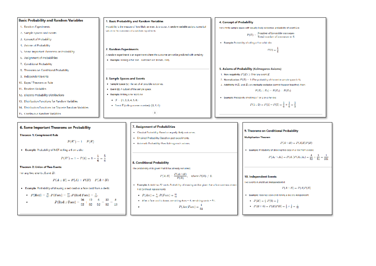 Unit-1 - PSQT PAPER - Basic Probability and Random Variables 1. Basic ...