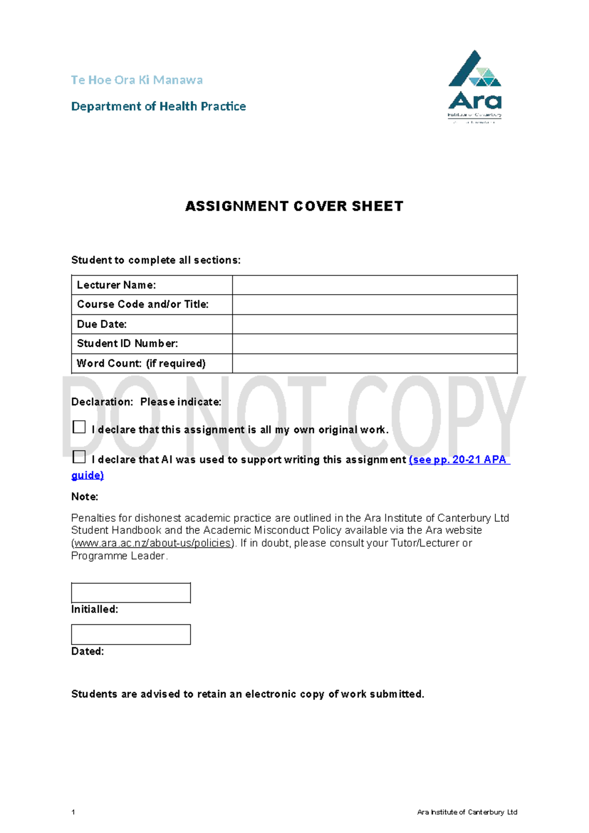 BNKN601 Assignment Cover Sheet & Case Study Analysis Guide - Studocu