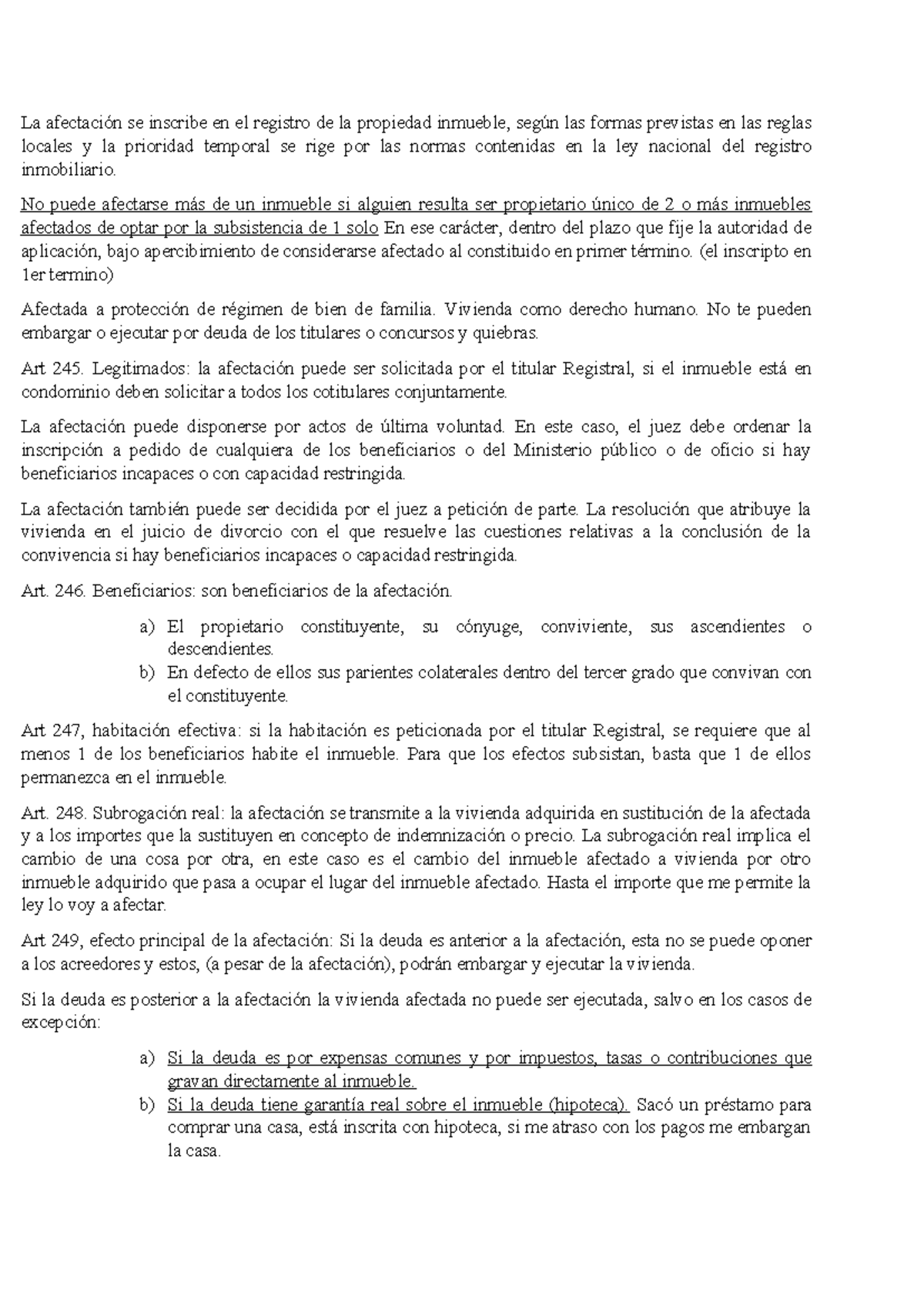 Derecho Civil: Afectación y Protección de la Vivienda en el Registro ...