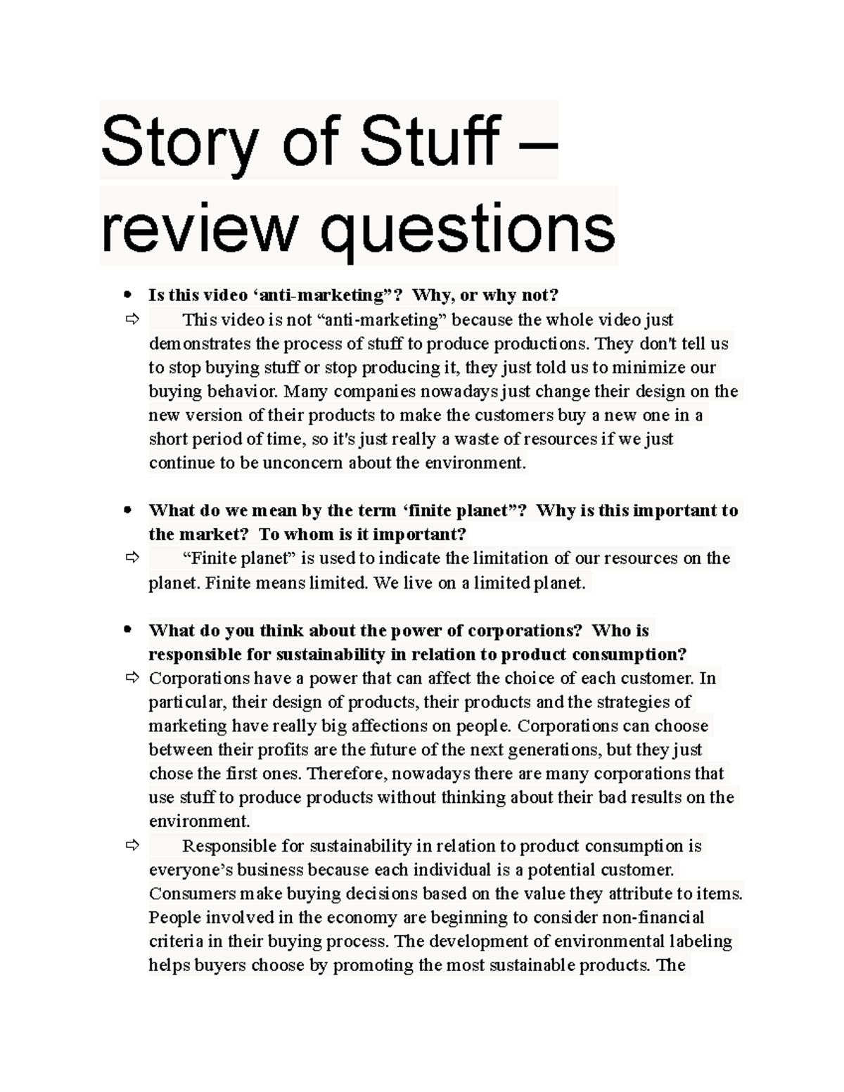 Story of Stuff - They don't tell us to stop buying stuff or stop ...