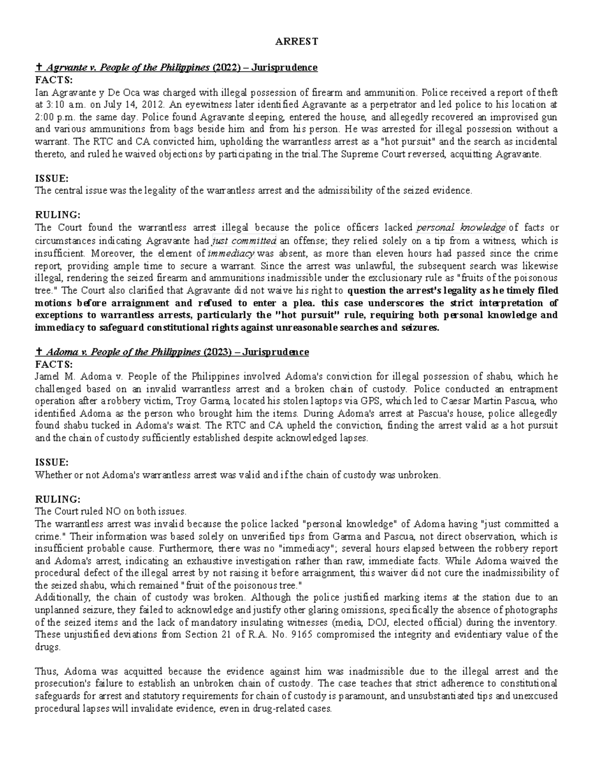 Criminal Procedure Review: Key Cases and Rulings (April 10, 2026) - Studocu