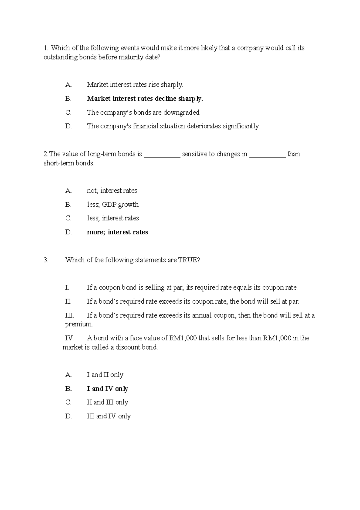 Midterm Exam 3 Answers Revision for Finance 101 - Studocu