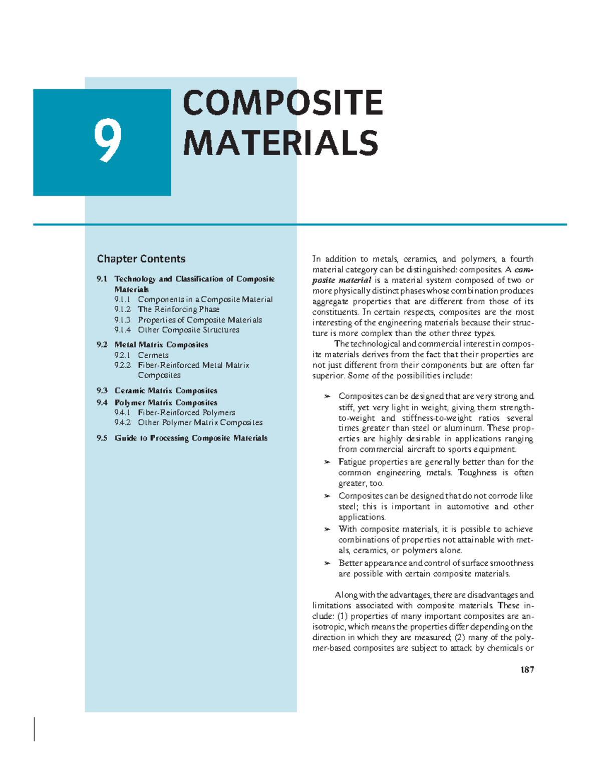 Manufacturing process (chapter no 9 - 9 COMPOSITE MATERIALS Chapter ...