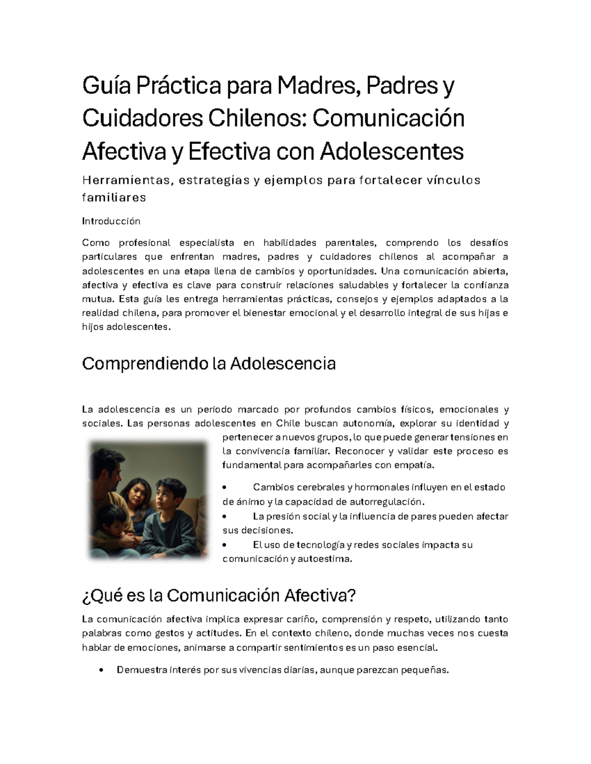 Guía Práctica para Madres, Padres y Cuidadores: Comunicación Efectiva ...