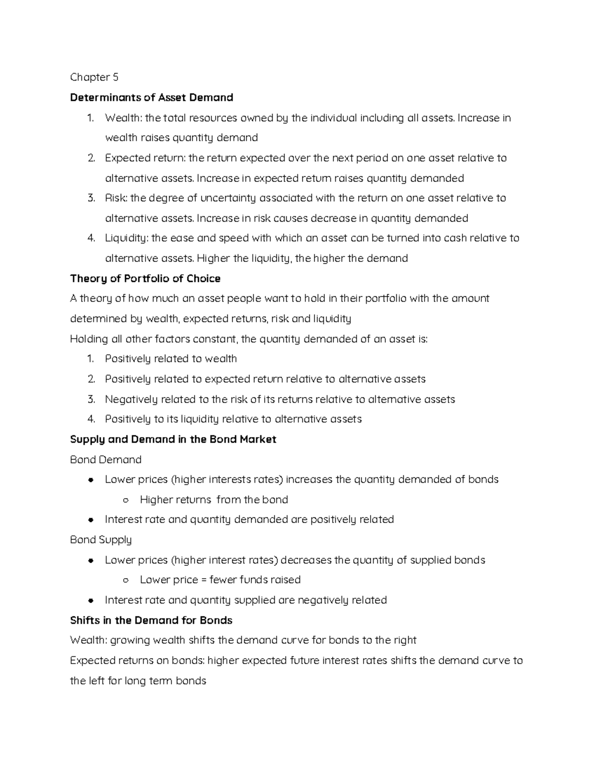 Chapter 5 econ notes - ECON 345 - UBC - Studocu