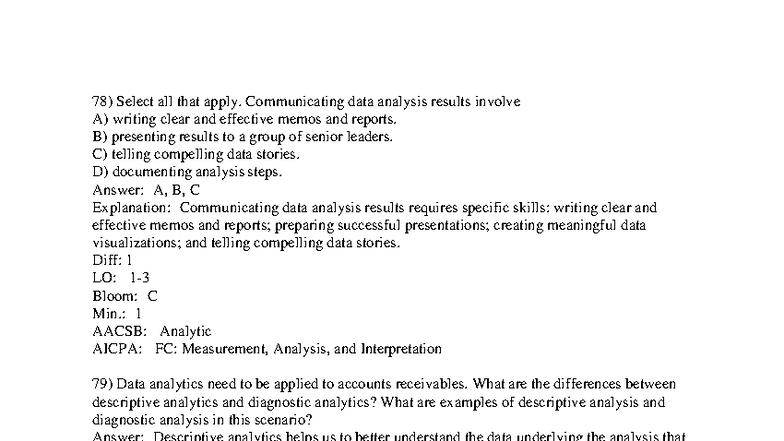 Test Bank for Data and Analytics in Accounting (2024) - Studocu
