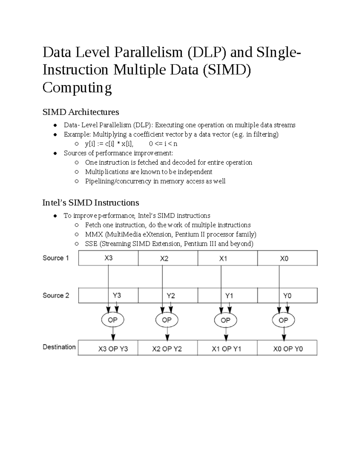 Lecture 11: Data-Level Parallelism & SIMD Architectures Explained - Studocu