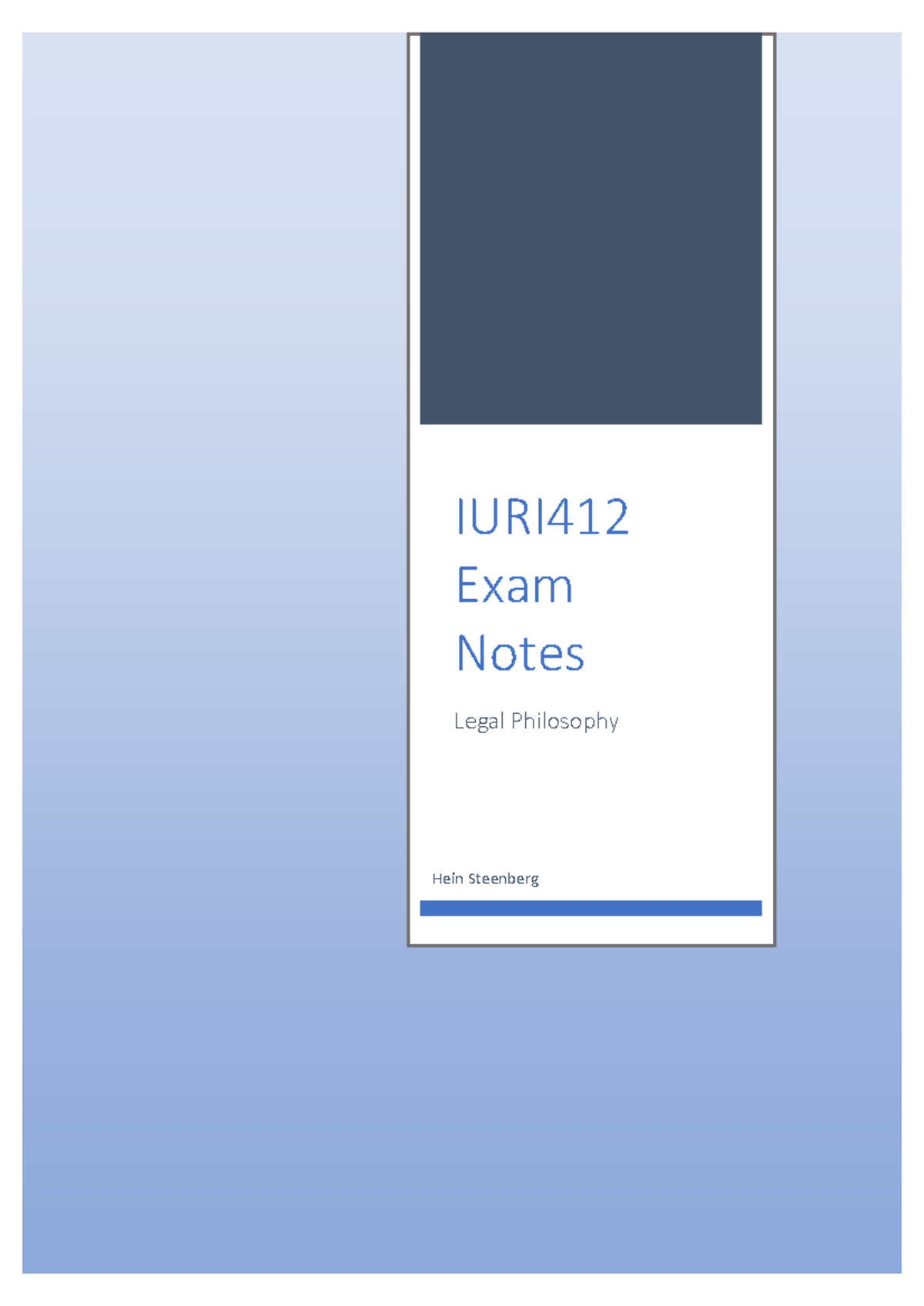 IURI412 Final Exam Notes on Legal Philosophy and Justice Theories - Studocu