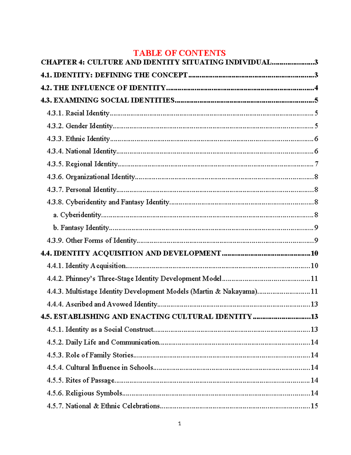Chapter 4: Culture and Identity - Key Concepts and Insights - Studocu
