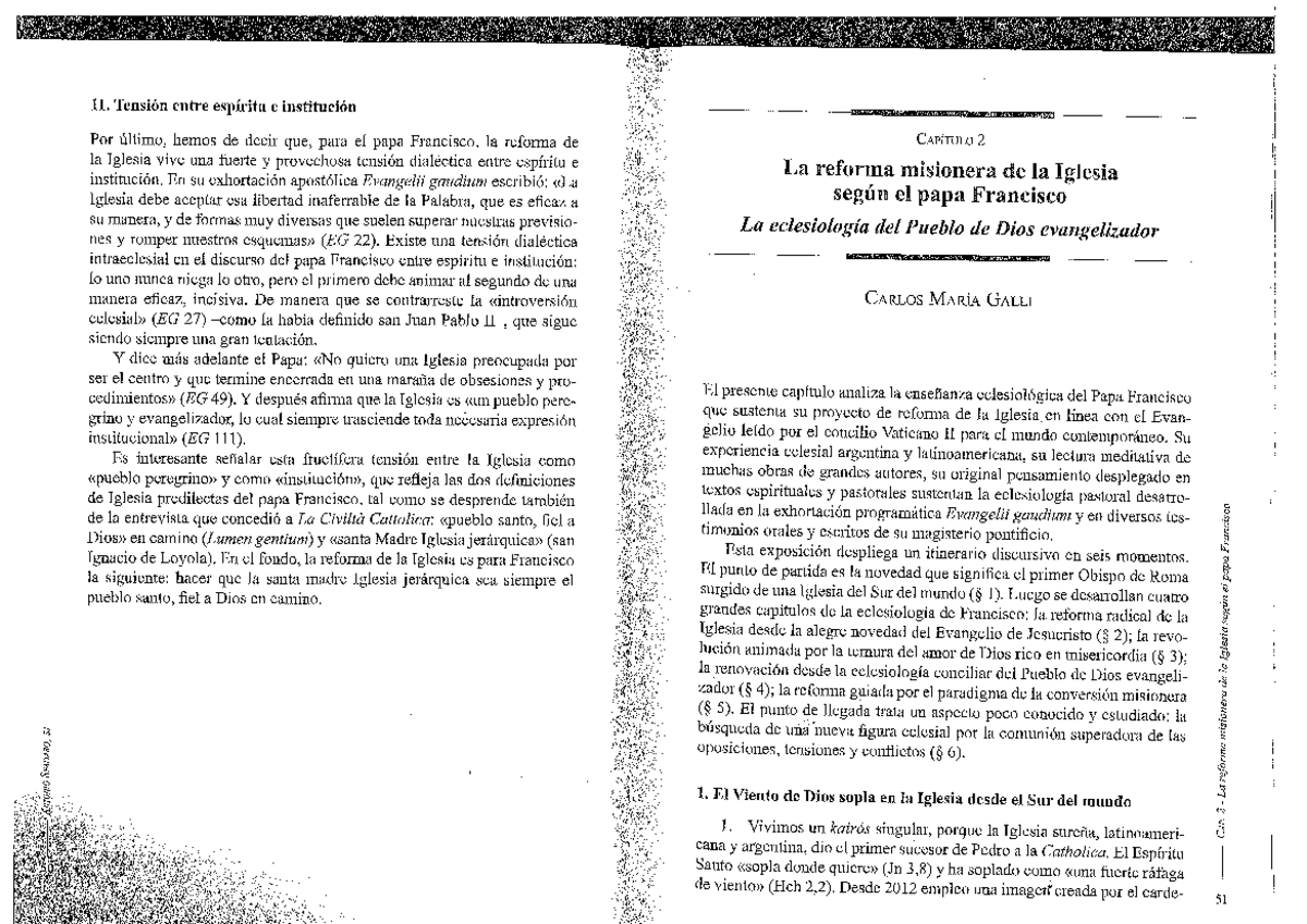 La reforma misionera de la Iglesia según el Papa Francisco - CAPÍTULO 2 ...