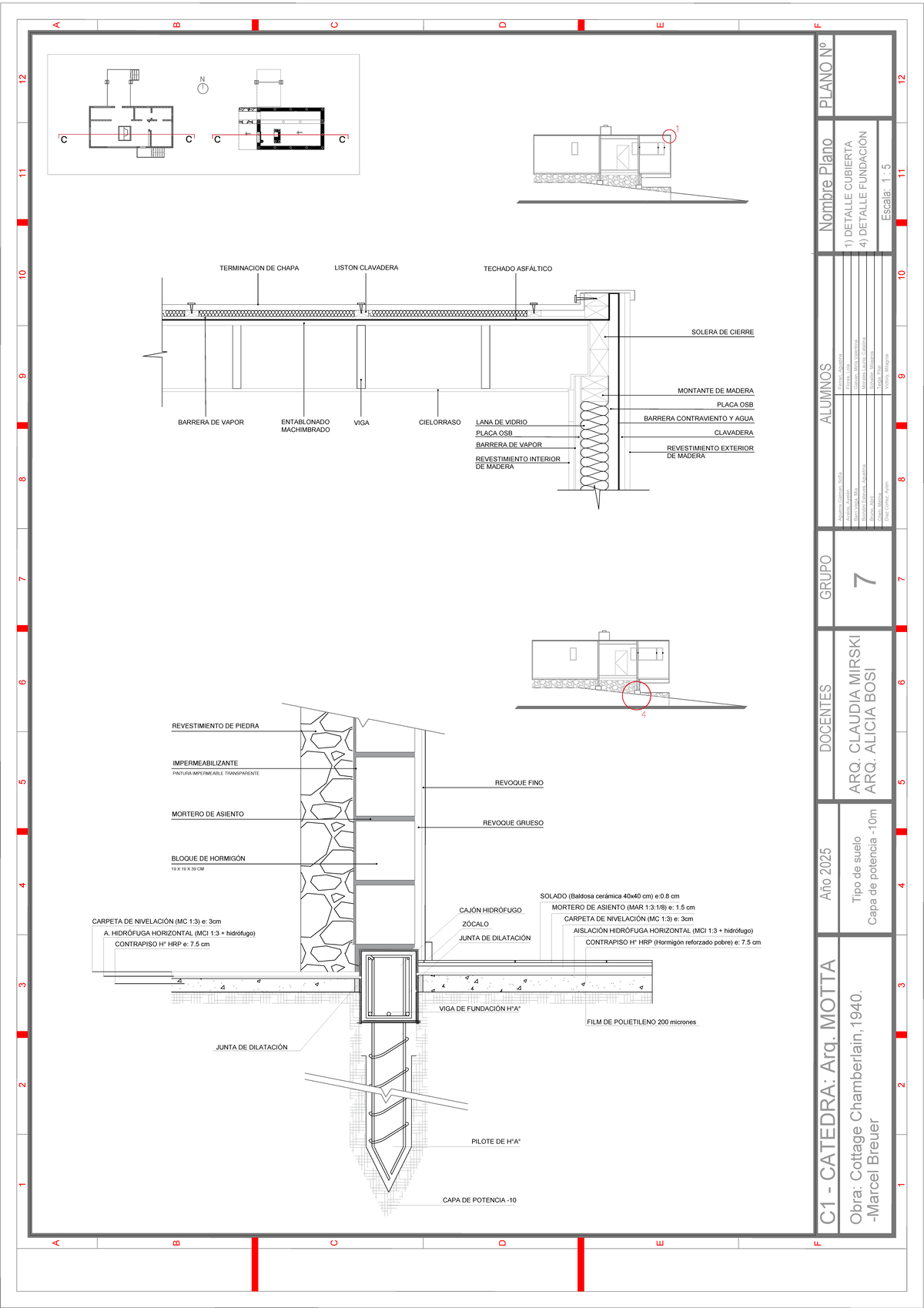 Detallado de Fundación y Cubierta - Arq. MOTTA 17.6 - Document Preview