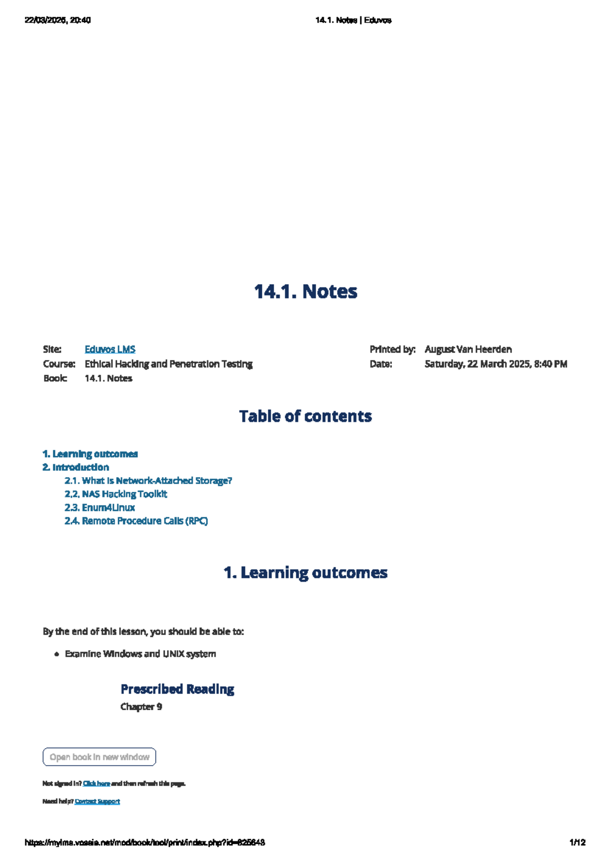 Ethical hacking and penetration testing notes (course 20:40) - Studocu