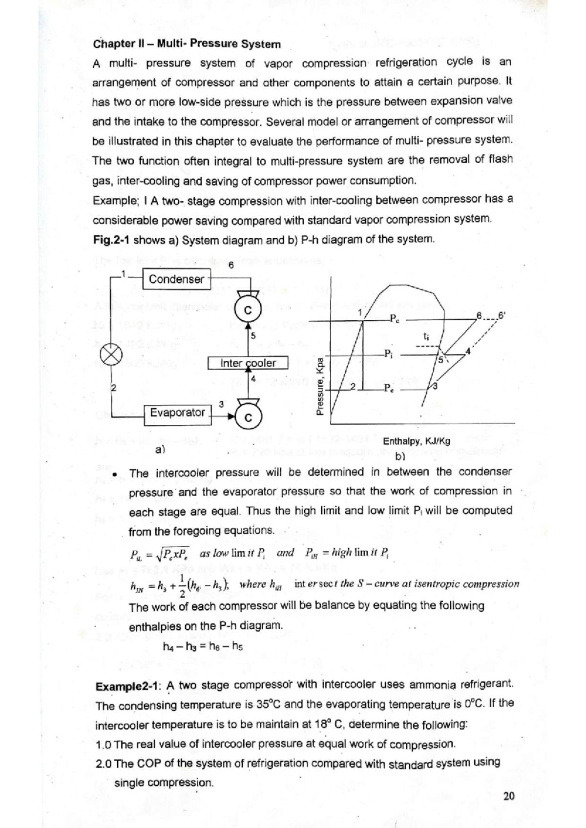 Multi Pressure System Reviewer: Chapter II on Vapor Compression ...