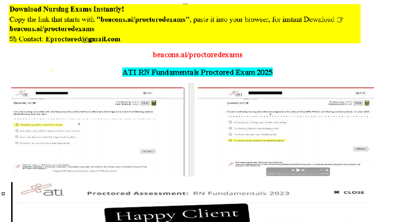 Complete ATI RN Fundamentals Proctored Exam 2025 with NGN Insights ...