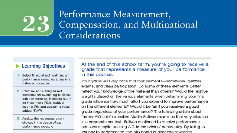 Performance Measurement & Compensation Strategies (Course Code: 䉲 23 ...