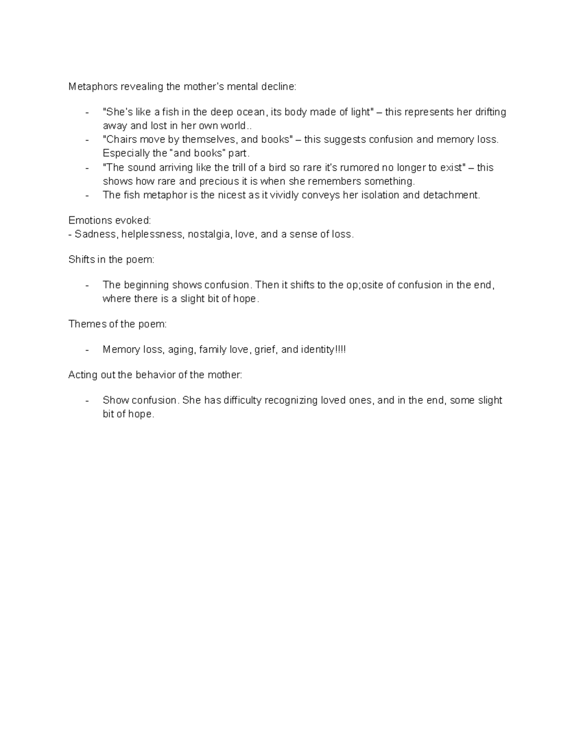 Alzheimer's (Questions) - Analyzing Metaphors of Memory Loss and Hope ...