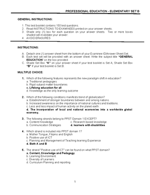 Actual LET Reviewer General Education - TEACHER’S LET REVIEW SEPT ...