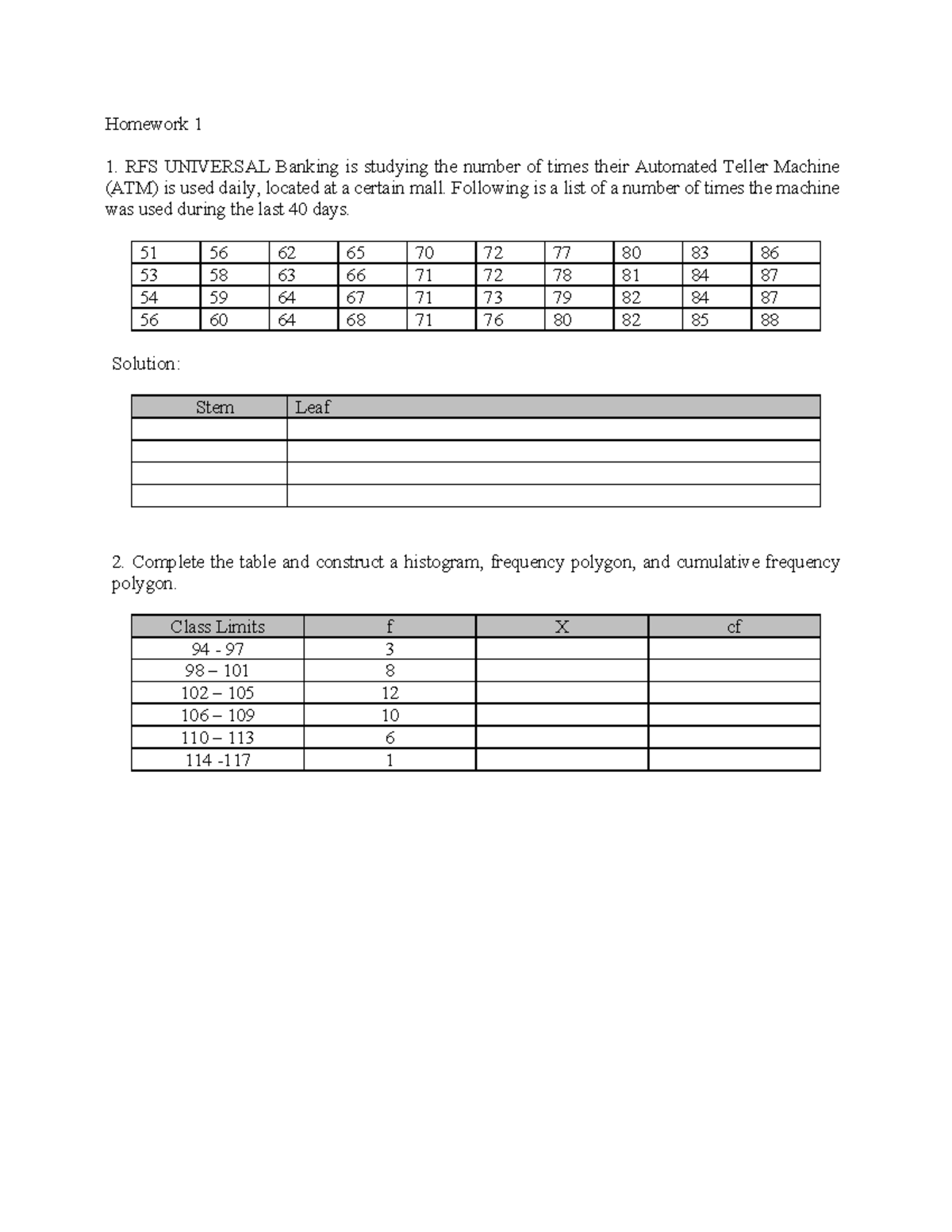 Homework 1: ATM Usage Analysis & Data Visualization (RFS) - Studocu