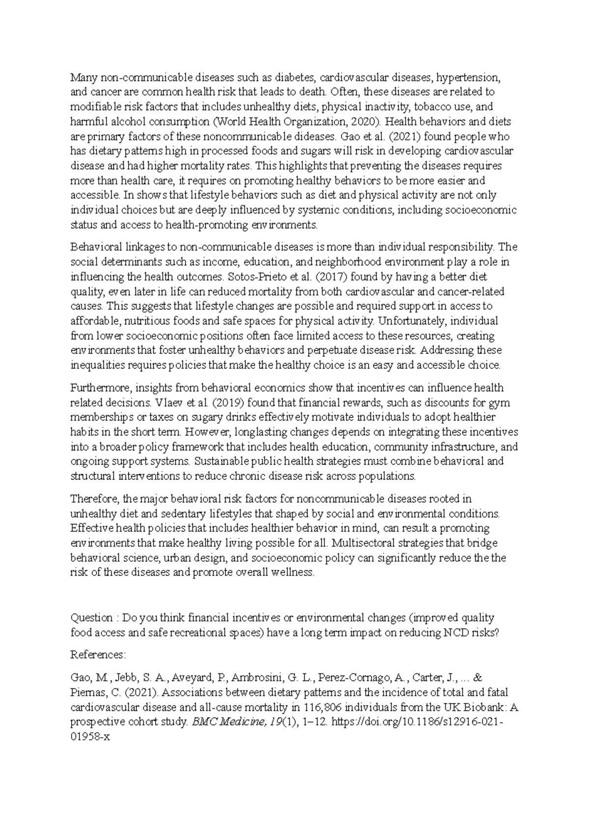 DF 6 - Draft on Behavioral Risk Factors for NCDs and Health Policies ...