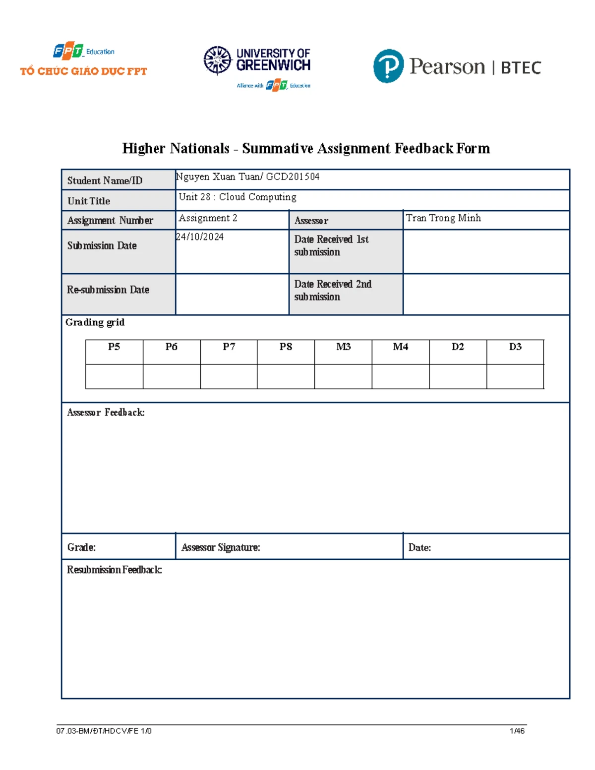 1644 GCS210800 Cloud Computing Assignment 2 by Lam Chi Kiet - Studocu