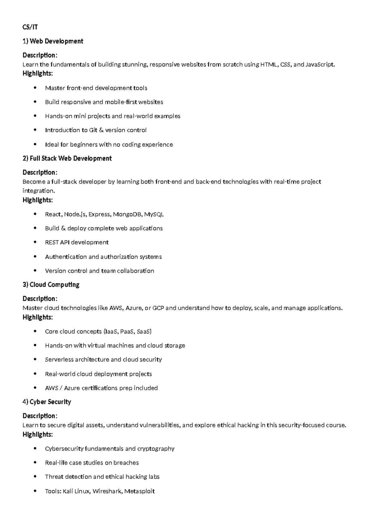 CS/IT Web Development Training Notes: From Basics to Full Stack - Studocu