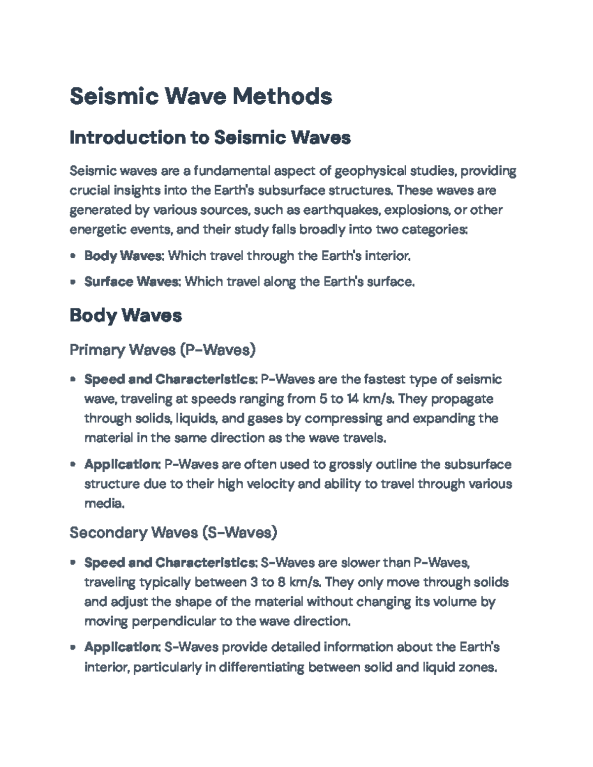 Seismic Wave Methods in Geophysical and Engineering Applications ...