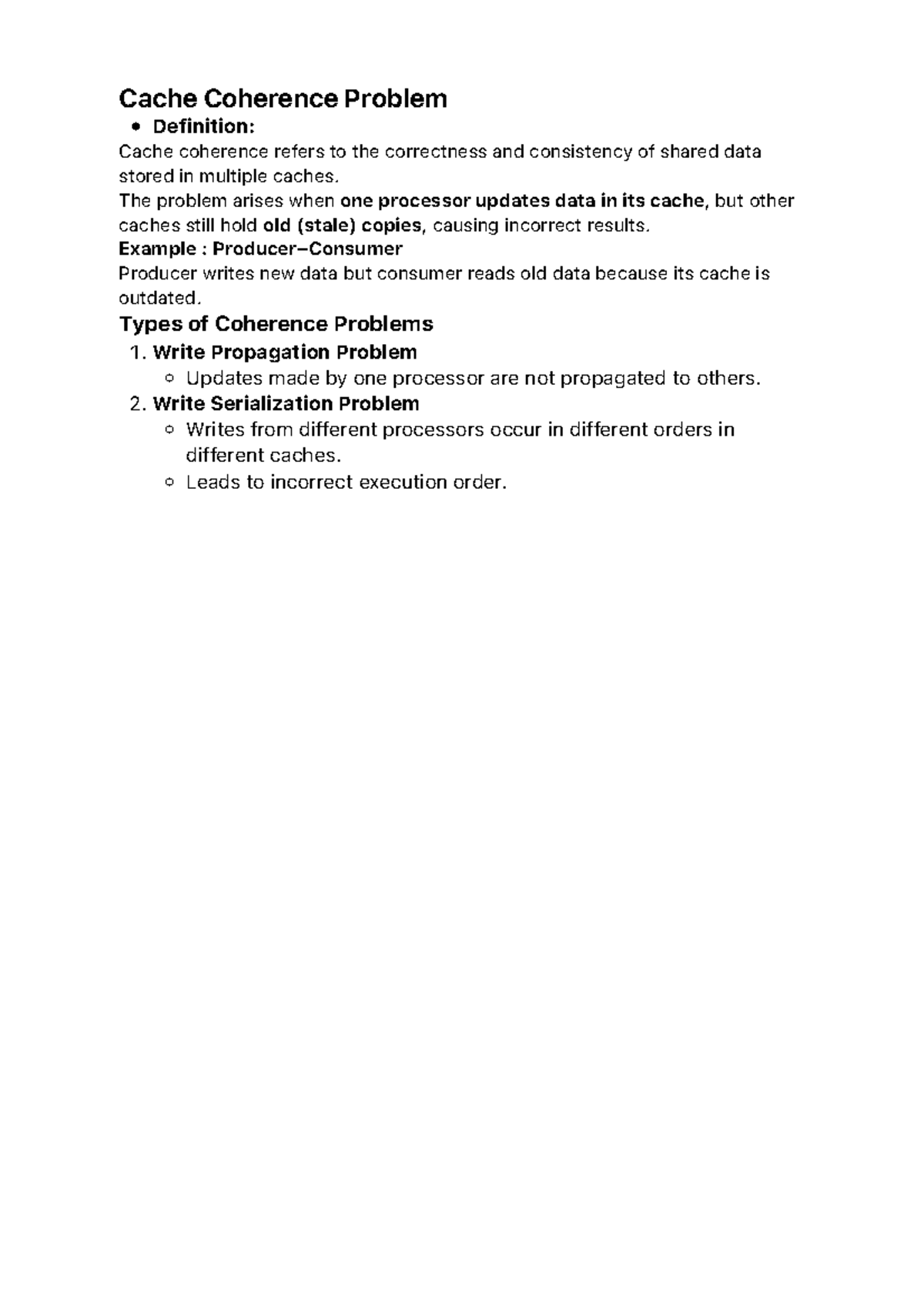 Cache Coherence Problem - 1. 2. Cache Coherence Problem Definition ...