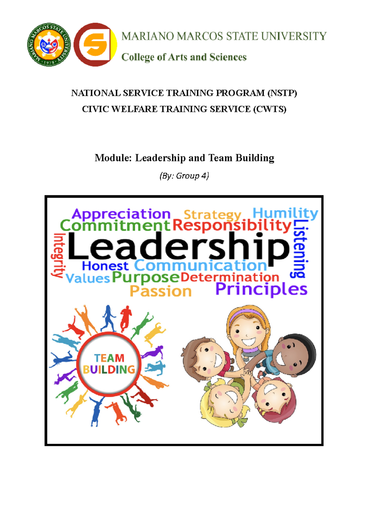 NSTP CWTS Module: Leadership & Team Building Insights - Studocu