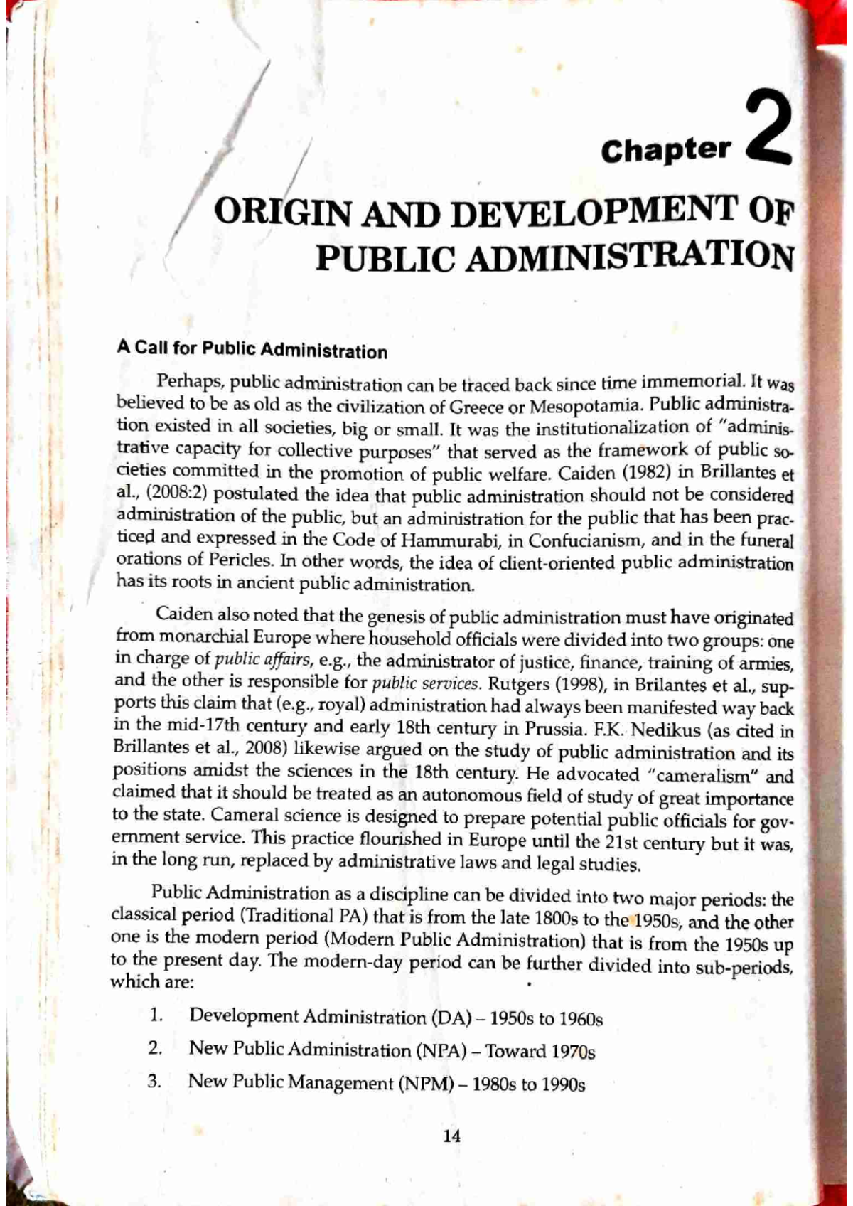 Chapter 2: Origin and Development of Public Administration (Public Ad+2 ...