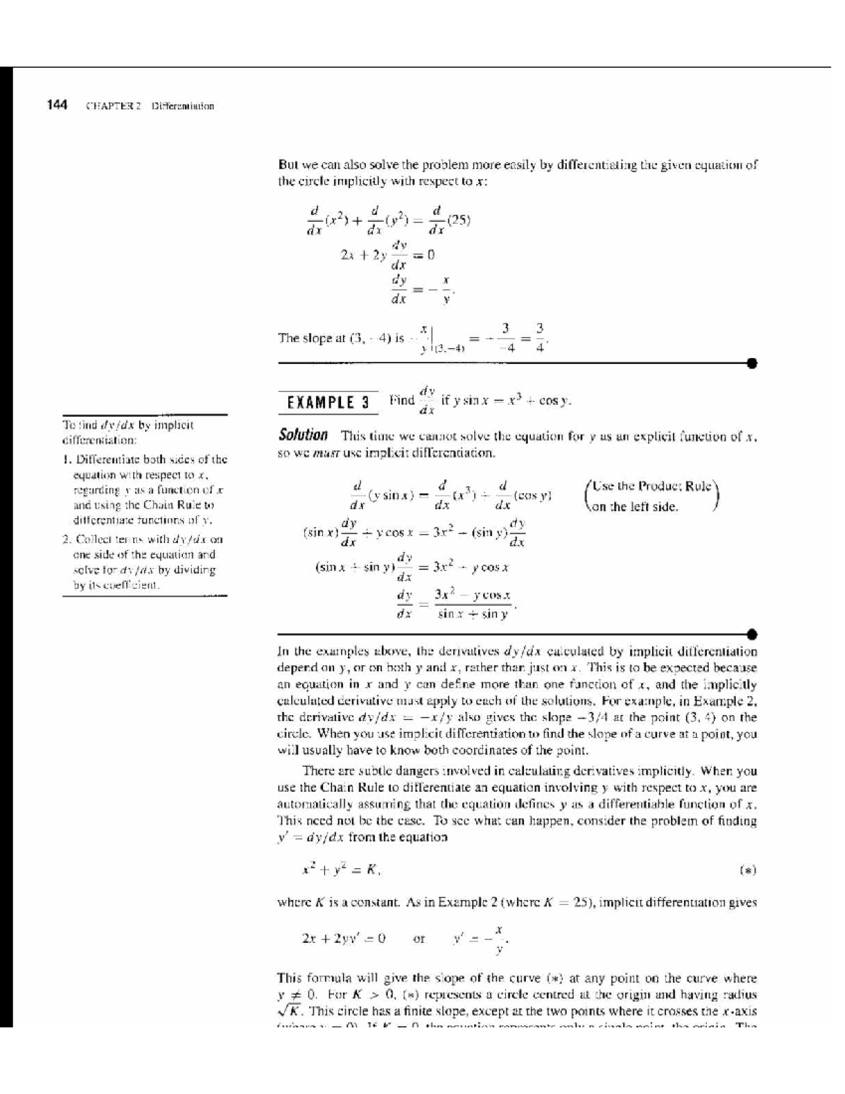 144 Calculus 2 - Adams: Chapter 2 Differentiation and Implicit ...