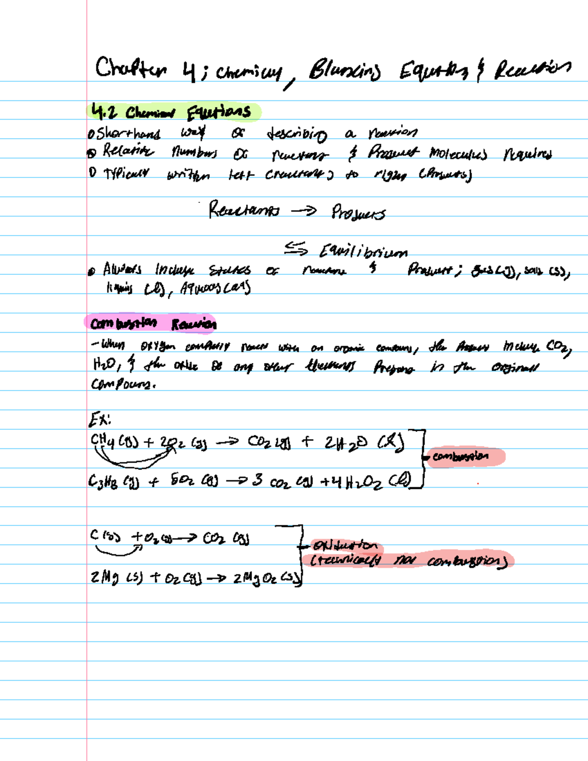 Chemical Balancing and Stoichiometry: Chapter 4 Overview - Studocu