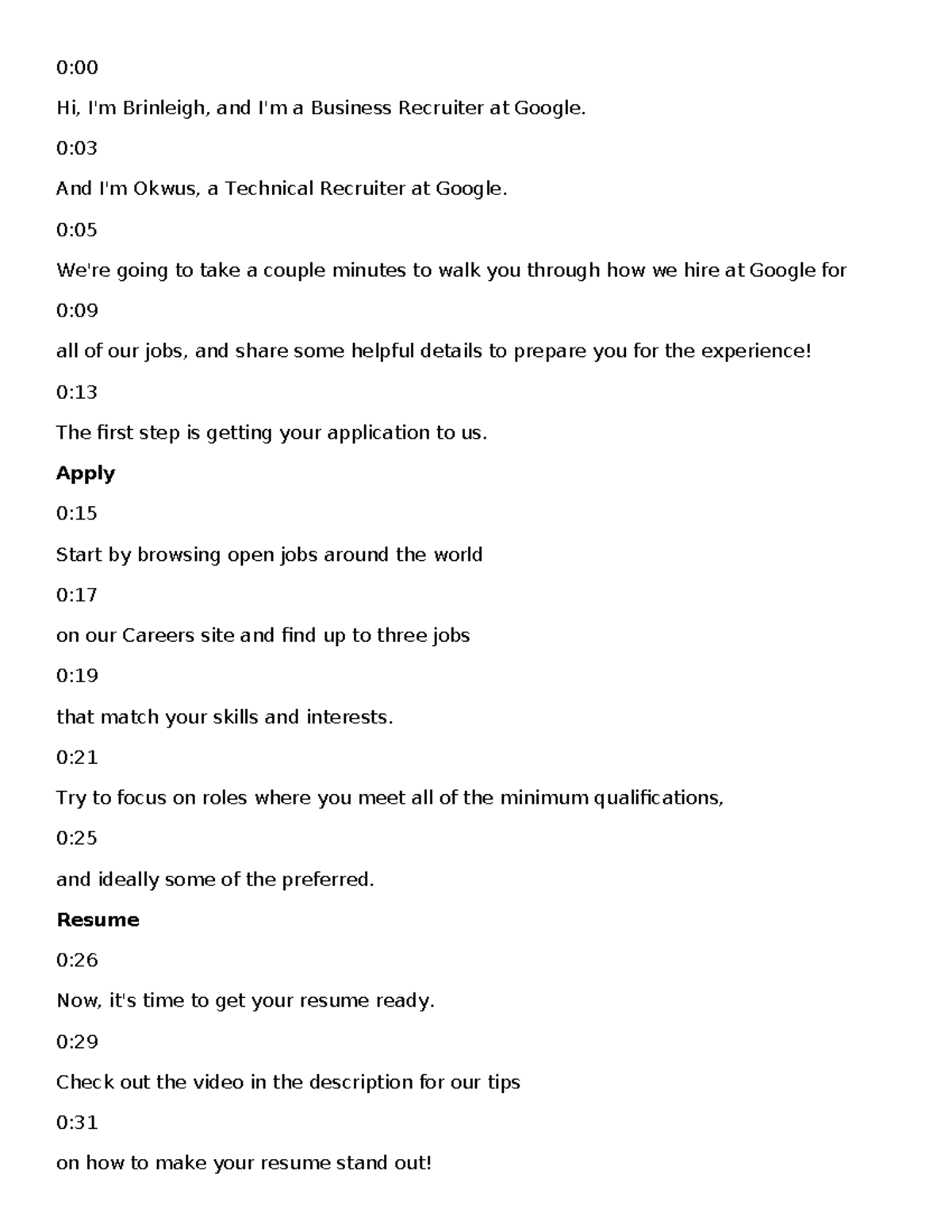 How We Hire at Google: Tips for Applicants and Interviews - Studocu
