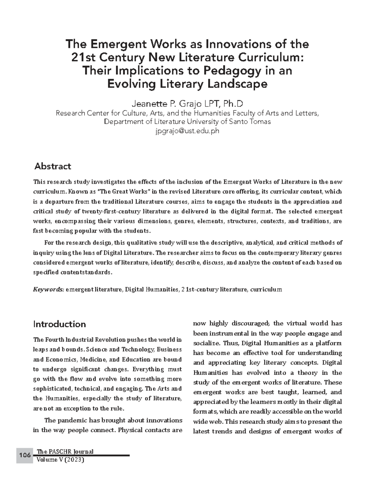 Emergent Works in 21st Century Literature Curriculum: Impacts on ...