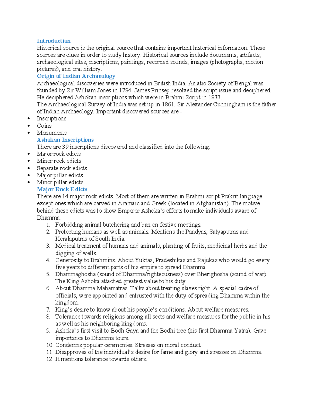 Ancient History Notes: Sources, Archaeology, and Indian Civilization ...