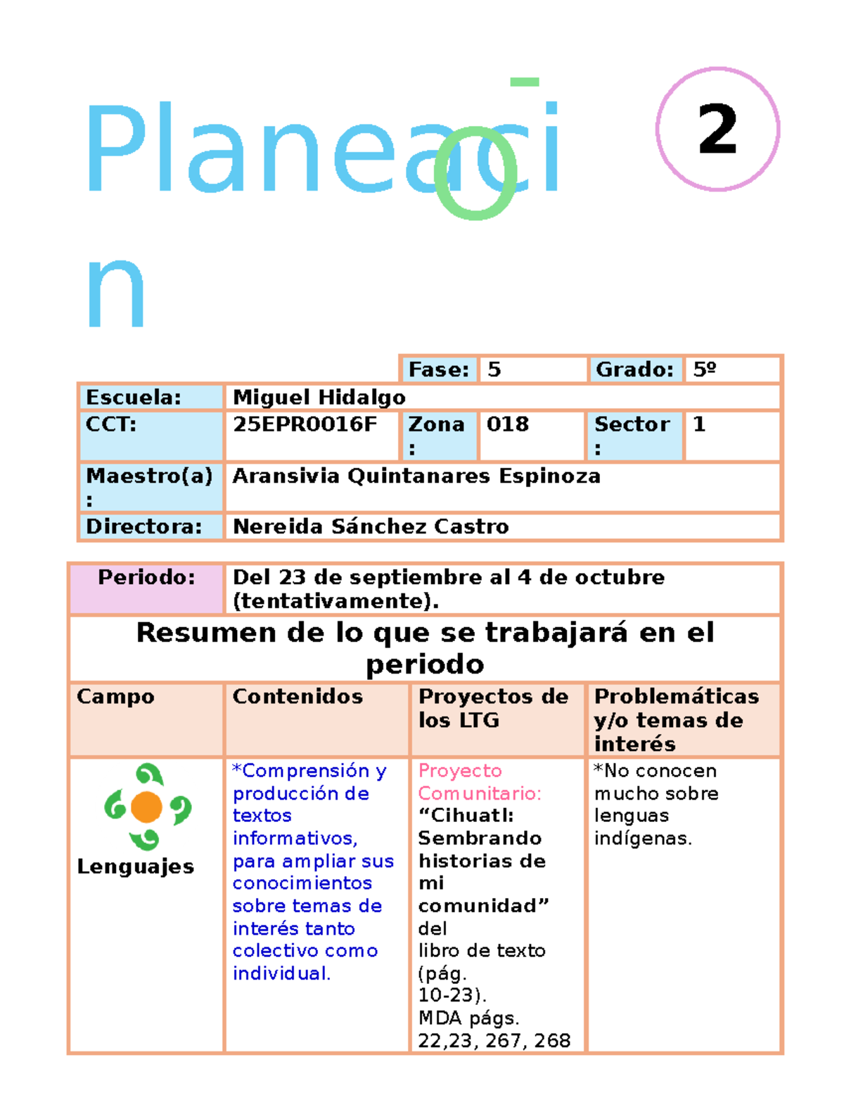 Planeación Didáctica 5° Grado: Proyectos Comunitarios y Números - Studocu